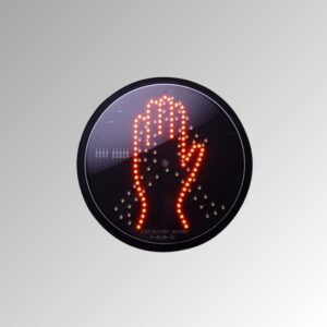 >LEOTEK HM Series 12″ Pedestrian Signal Module, Hand & Person Overlap, 80-135Vac, Canada, Round